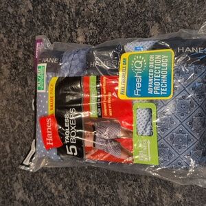 Men's Hanes Comfortsoft Tagless Boxers Size XL 5 Pack of Assorted Prints